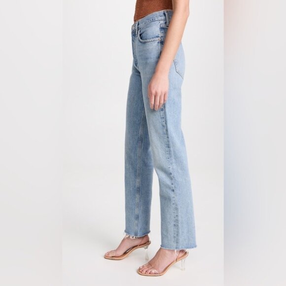 AGOLDE Lana Crop Mid Rise Vintage Straight Jeans - Picture 2 of 10